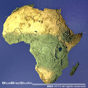 3d model africa maps