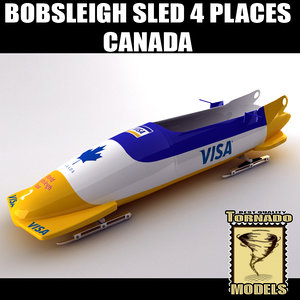 3d bobsleigh sled 4 places