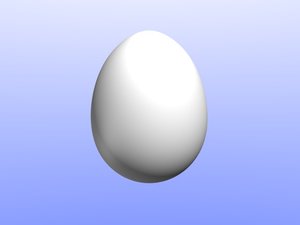 3d model of egg chicken dinosaur