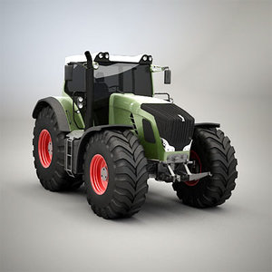 generic farm tractor 3d model