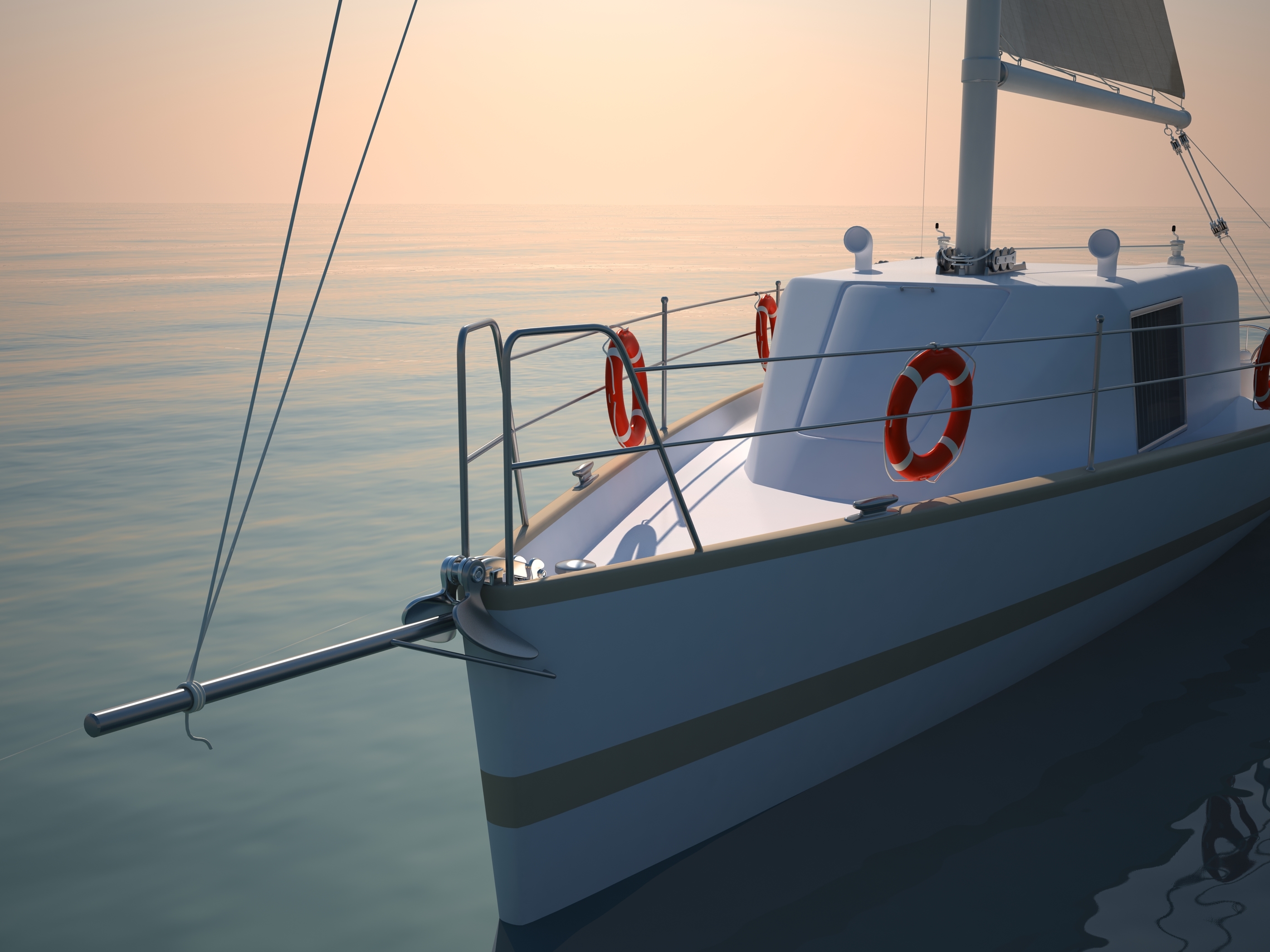 420 sailboat 3d model