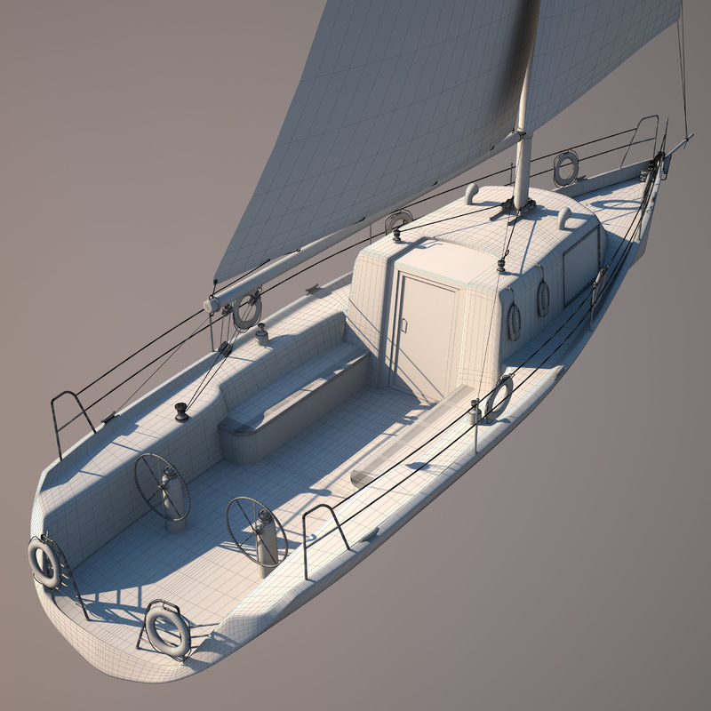 sailboat free 3d model