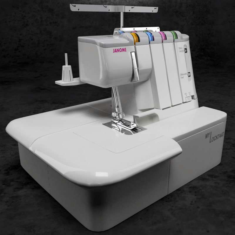 overlock janome 744d 3d model