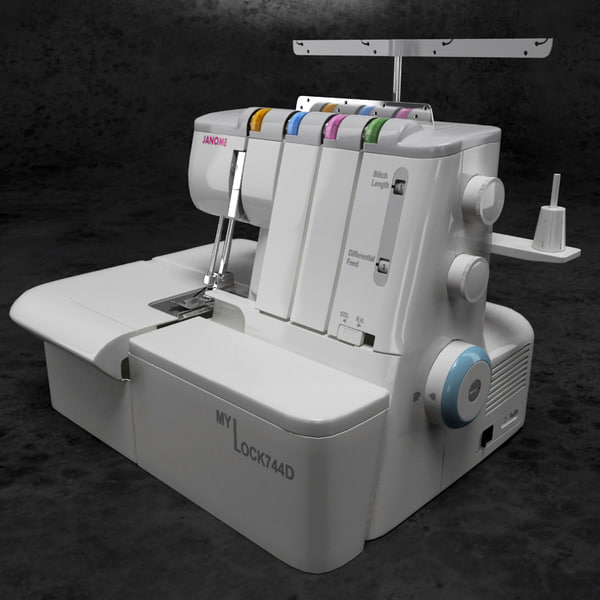 overlock janome 744d 3d model
