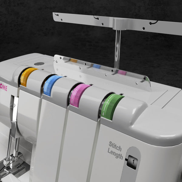 overlock janome 744d 3d model