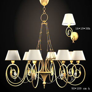 baga classic chandelier 3d max