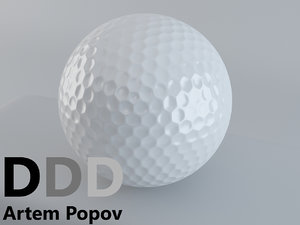 golf ball 3d max
