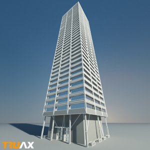 3dsmax studio modern skyscraper 02