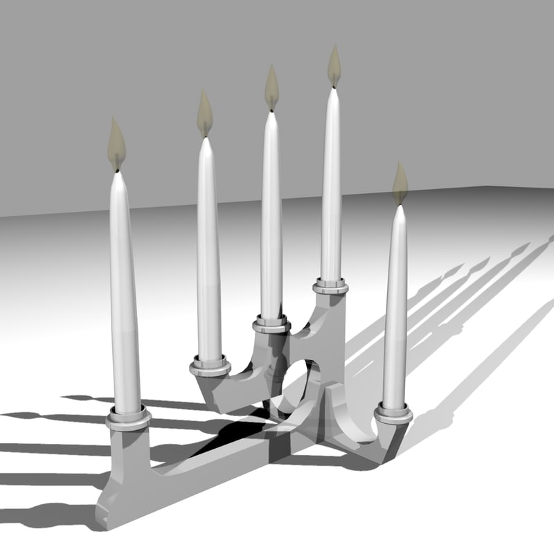 modern candle base lighting obj