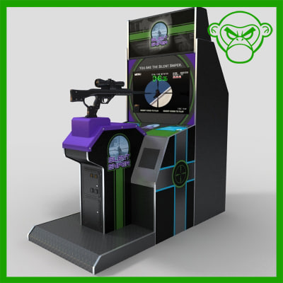 stand arcade sniper gun 3d model