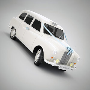 3d taxi wedding model
