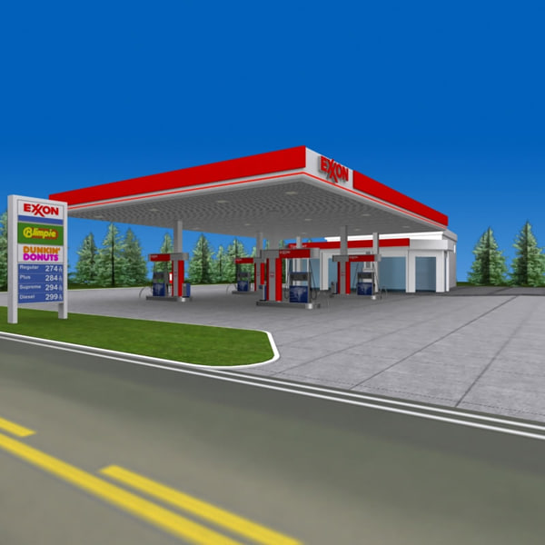 Gas Station Exxon Gas Station - roblox exxon car wash and gas station youtube