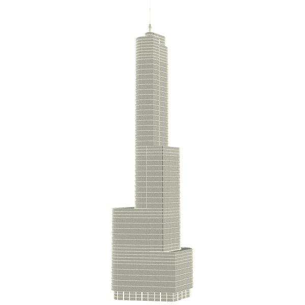 3d trump tower chicago model