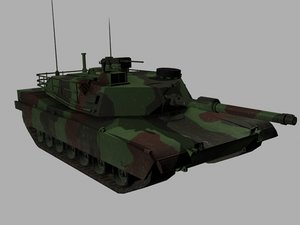 3d model m1a1 abrams tank army