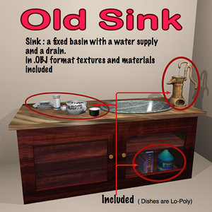 3d old sink model
