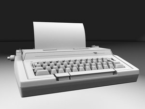 old typewriter 3d model