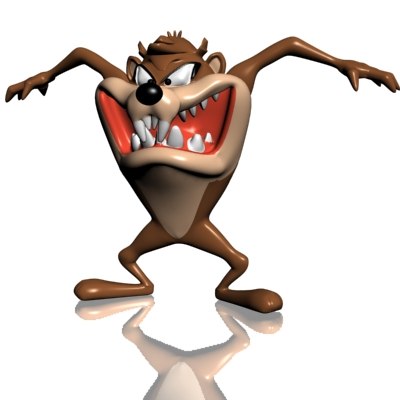 3d model taz cartoon monster