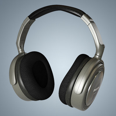 3d model philips headphones