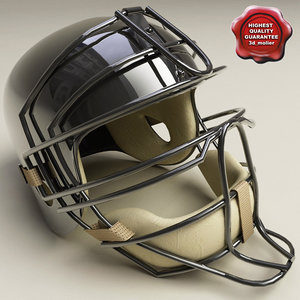 catcher baseball helmet 3d 3ds