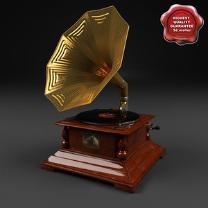 3d gramophone modelled
