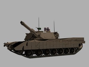 3d m1a2 tusk abrams tank model