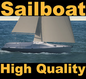 sailboat sail boat 3d model