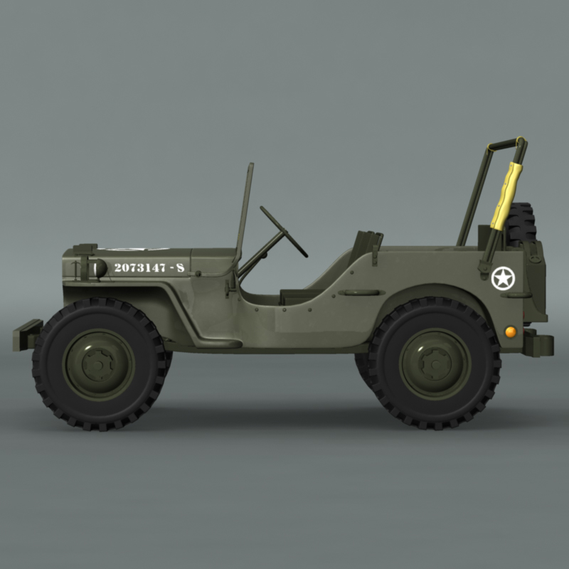 ww2 willys jeep 3d model