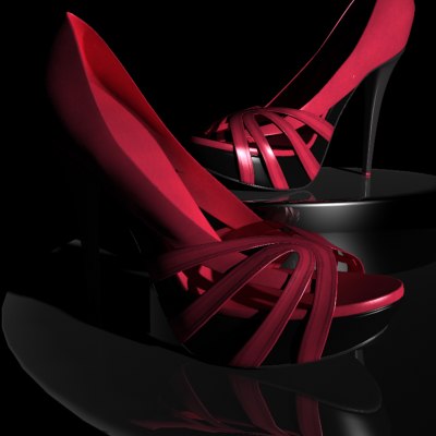 3d model of female shoes