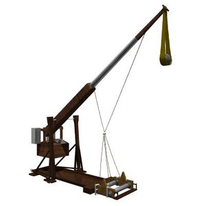 3d model authentic medieval catapult