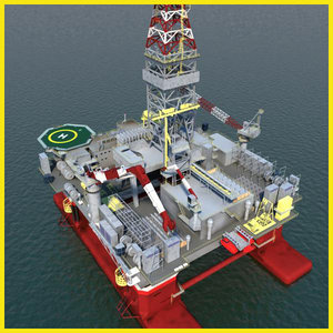 3d jack-up oil rig