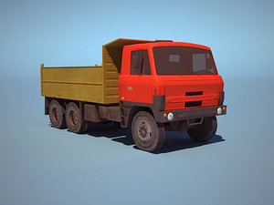 3d truck ussr low-poly model