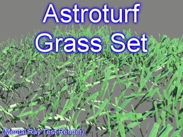Astro Turf Animation 3d model set astroturf grasses