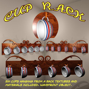 cup rack 3d model