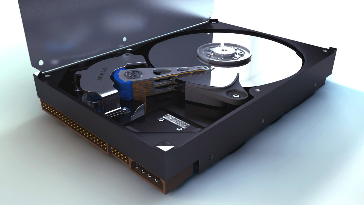 3d model hard drive components
