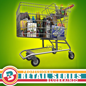 shopping cart grocery - 3ds