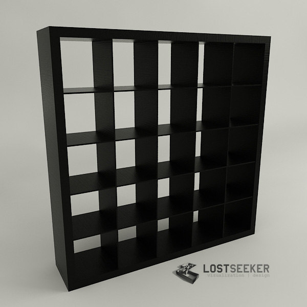 3ds max ikea expedit bookcase 5x5