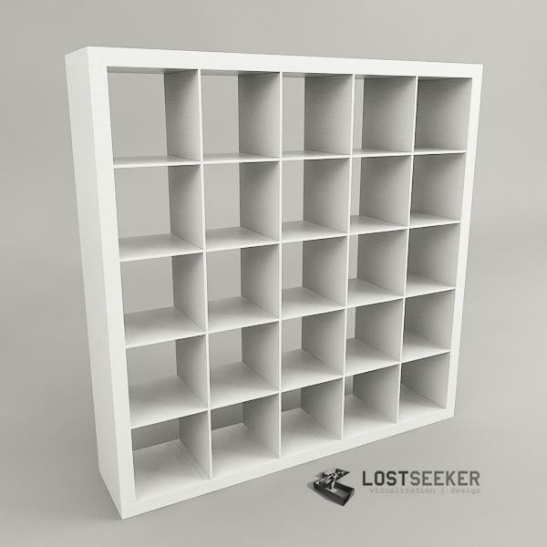 3ds Max Ikea Expedit Bookcase 5x5