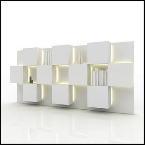 wall unit design interior 3d 3ds