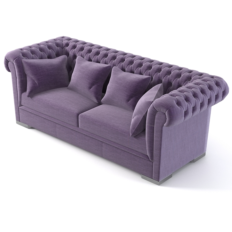 classical sofa tufted 3d x