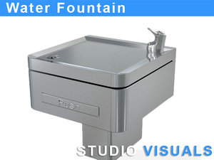 3d drinking water fountain model