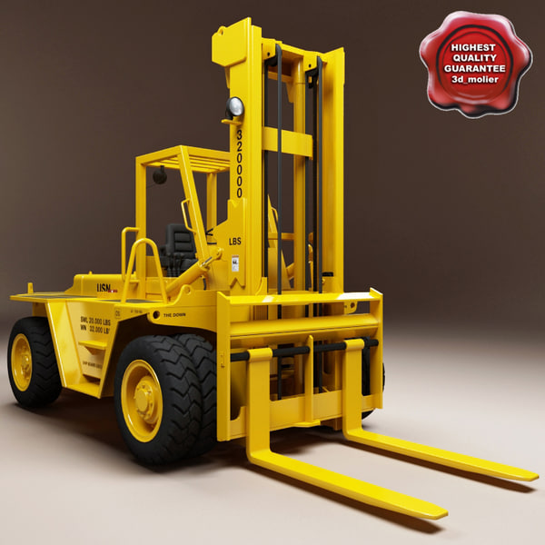 3d model forklift modelled