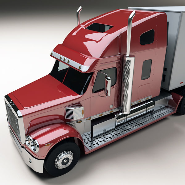 3d model of freightliner coronado trailer