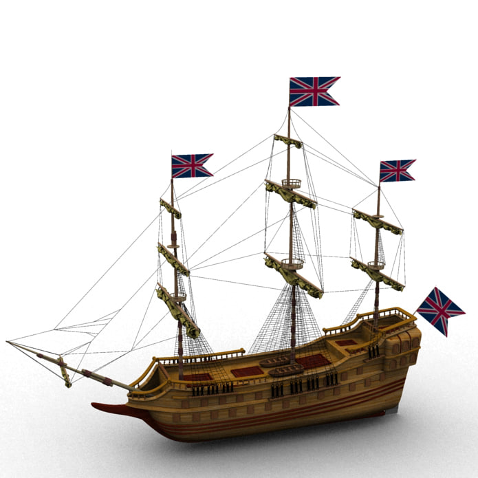 3d model galleon