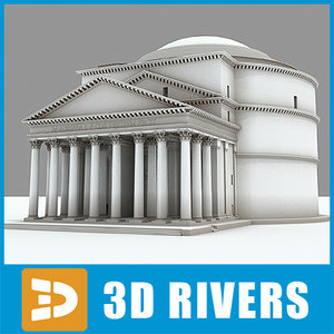 pantheon rome famous 3d model