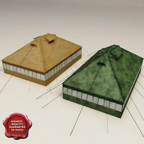 3d model military tents v1