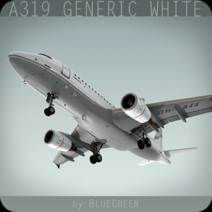 a319 generic white plane lwo