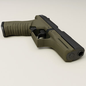 3d model of walther p99 low-poly