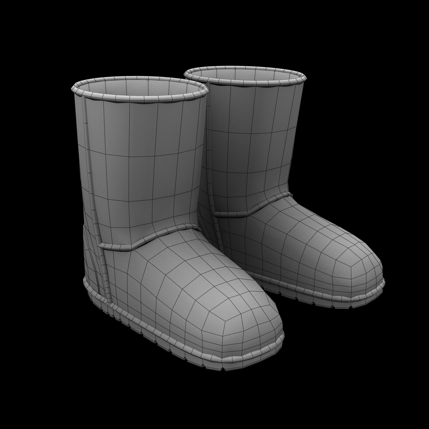 uggs boots 3d model