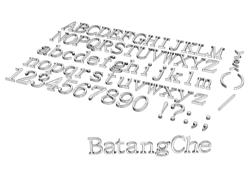 Batangche Normal Font Batangche Normal Font