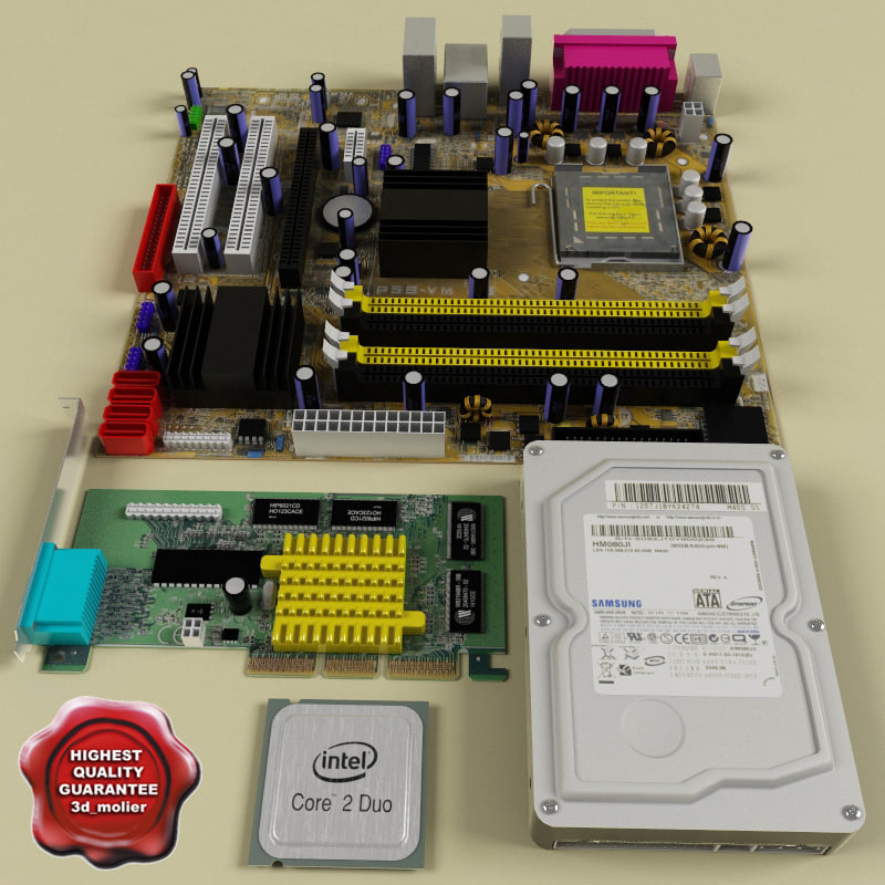 3d model computer components v2